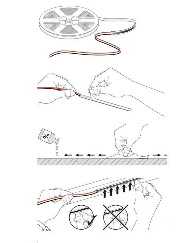 Luz de tira blanca dinámica de la MAZORCA flexible CCT 2700K - 6500K 17.2w 0