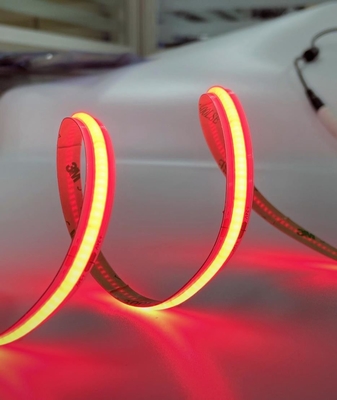 Cinta IP20 auto-adhesivo 24V 10W/M 512 Chips Red Cob Light de la MAZORCA del color rojo LED