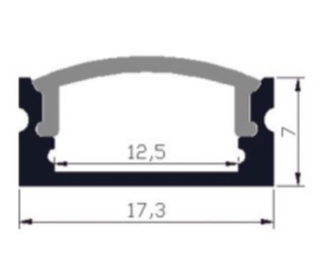 Aviación de aluminio del perfil de la luz de Milewood LED 6063 17.3x7m m